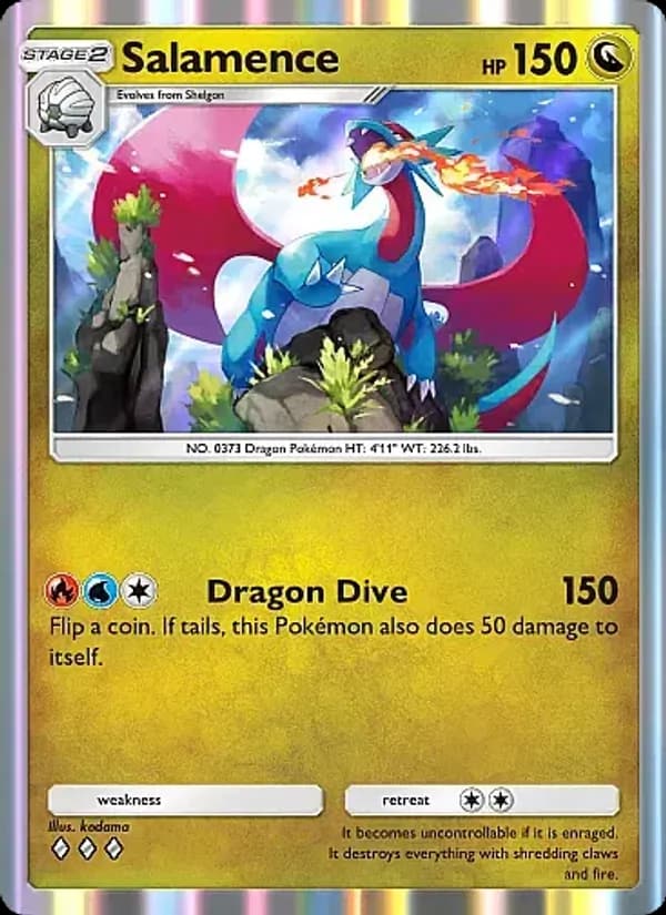Salamence, carta 123 de Fantastical Parade