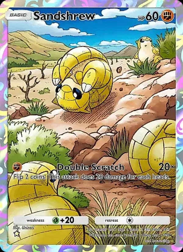Sandshrew, carta 170 de Fantastical Parade