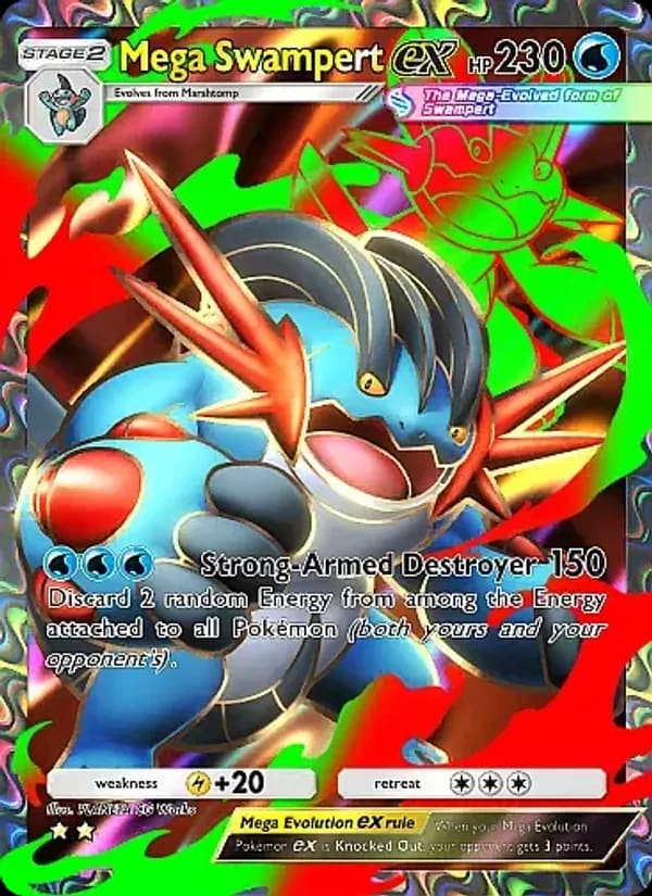 Mega Swampert ex, carta 183 de Fantastical Parade