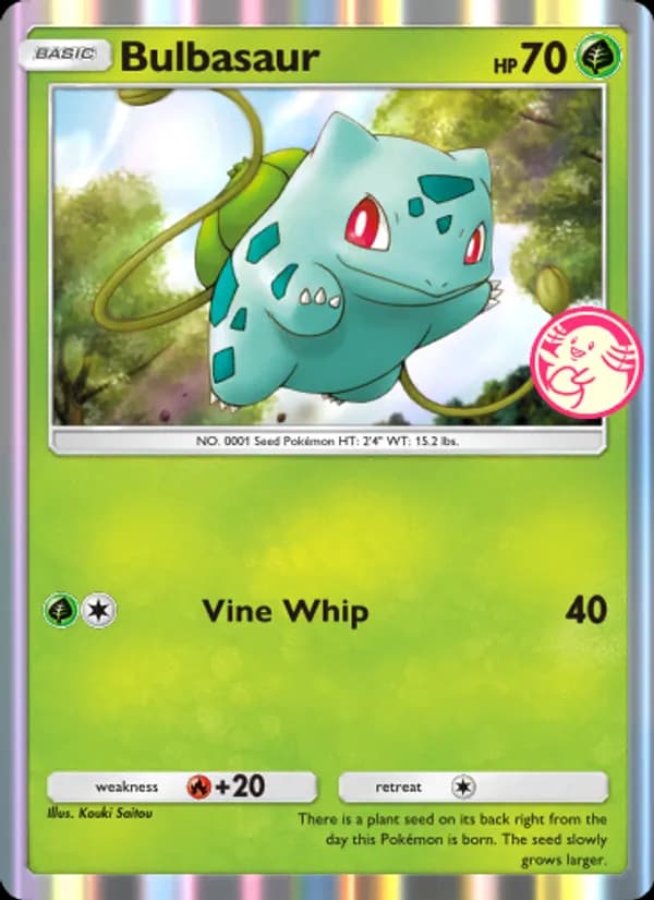 Bulbasaur, carta 023 de Promos-A