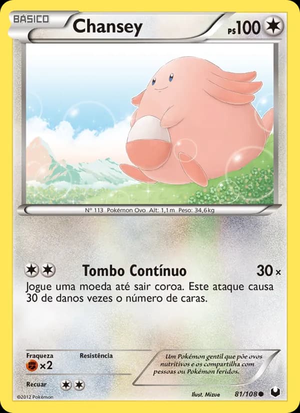 Chansey, carta 81 de Exploradores da Escuridão