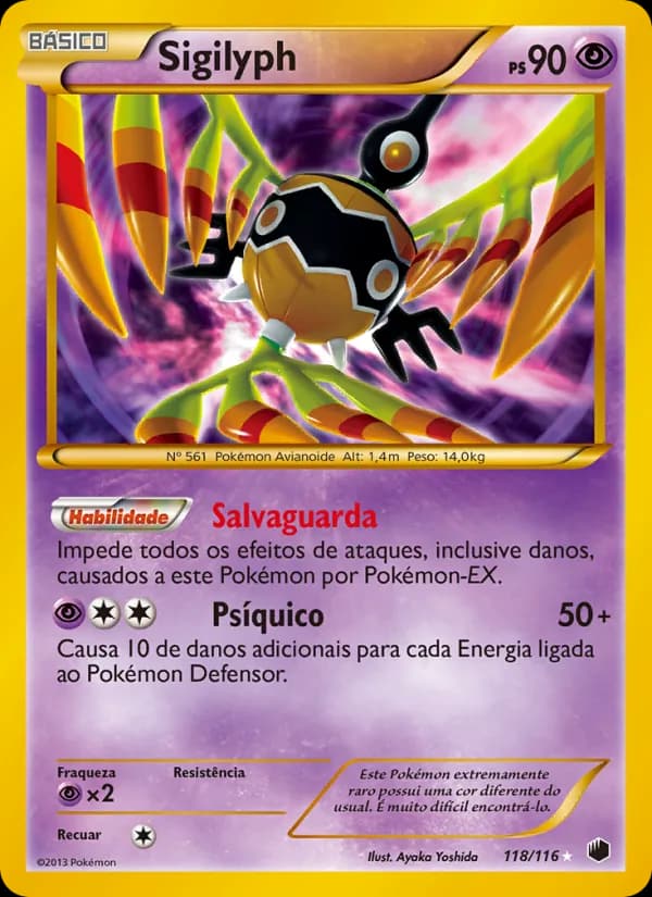 Sigilyph, carta 118 de Congelamento de Plasma
