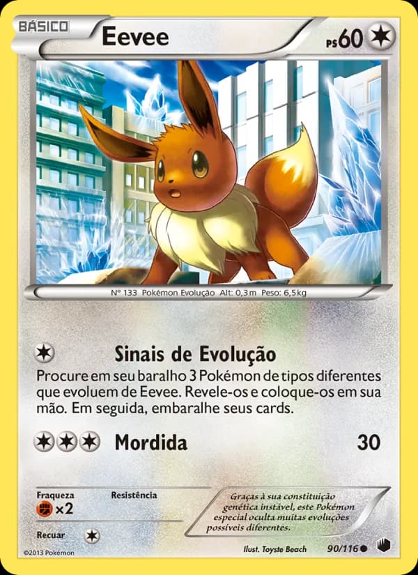 Eevee, carta 90 de Congelamento de Plasma