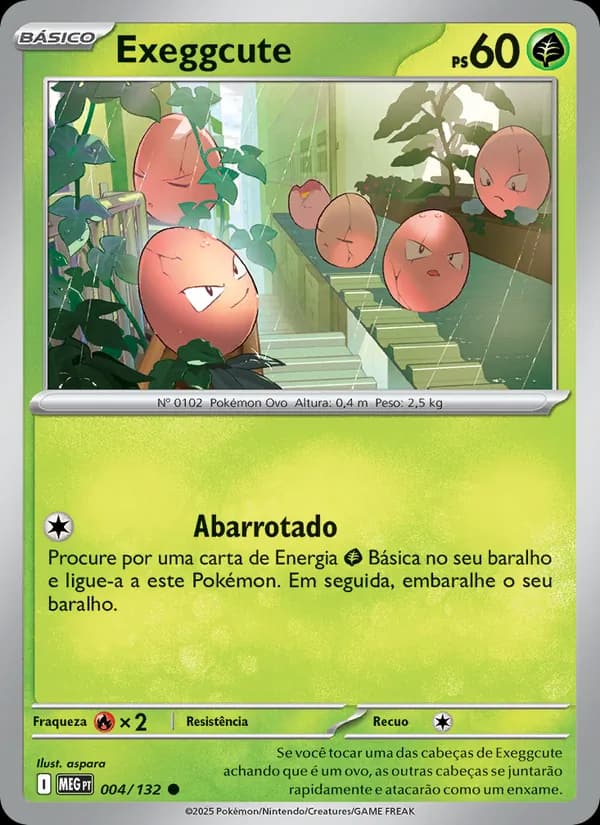 Exeggcute, carta 004 de Megaevolução