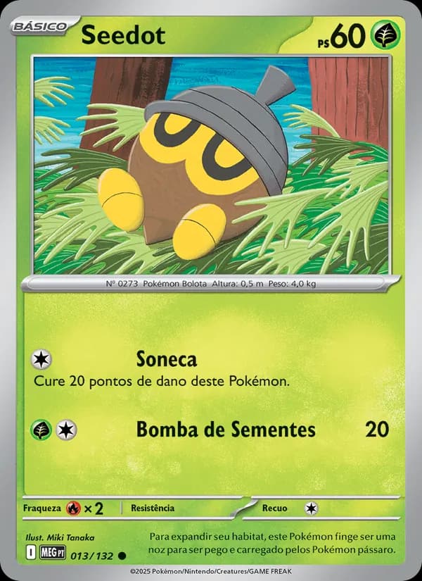 Seedot, carta 013 de Megaevolução