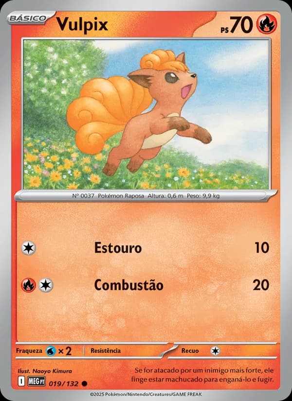 Vulpix, carta 019 de Megaevolução