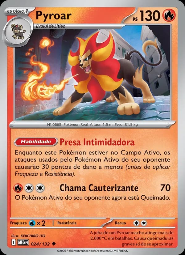 Pyroar, carta 024 de Megaevolução