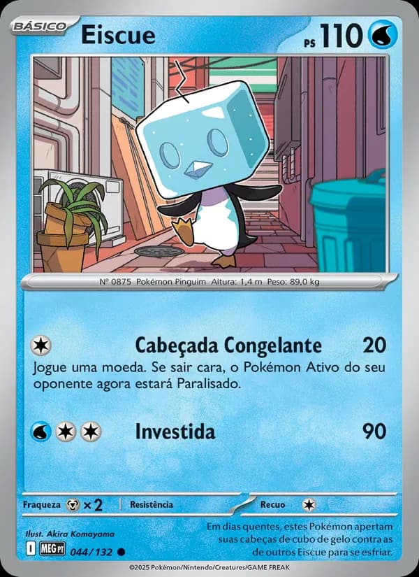 Eiscue, carta 044 de Megaevolução
