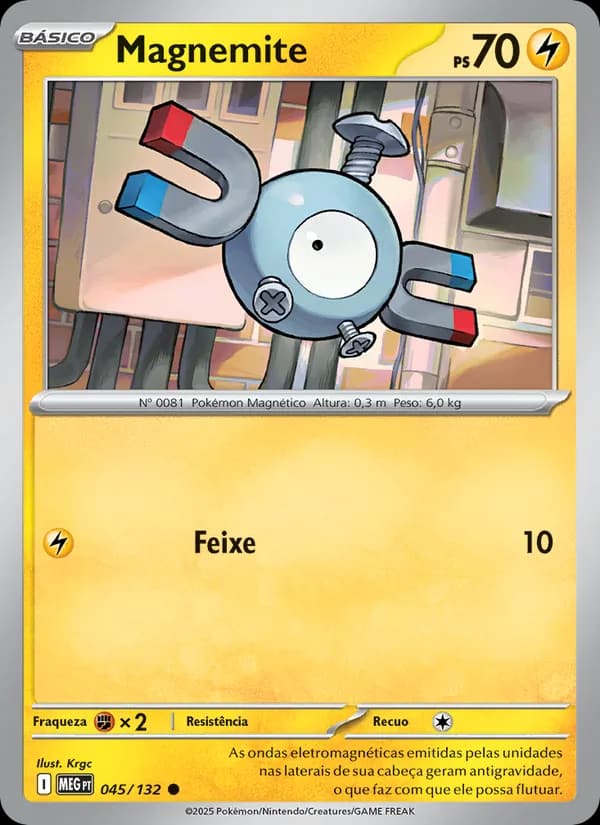 Magnemite, carta 045 de Megaevolução