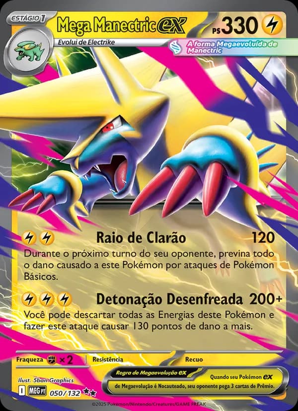 Mega Manectric ex, carta 050 de Megaevolução