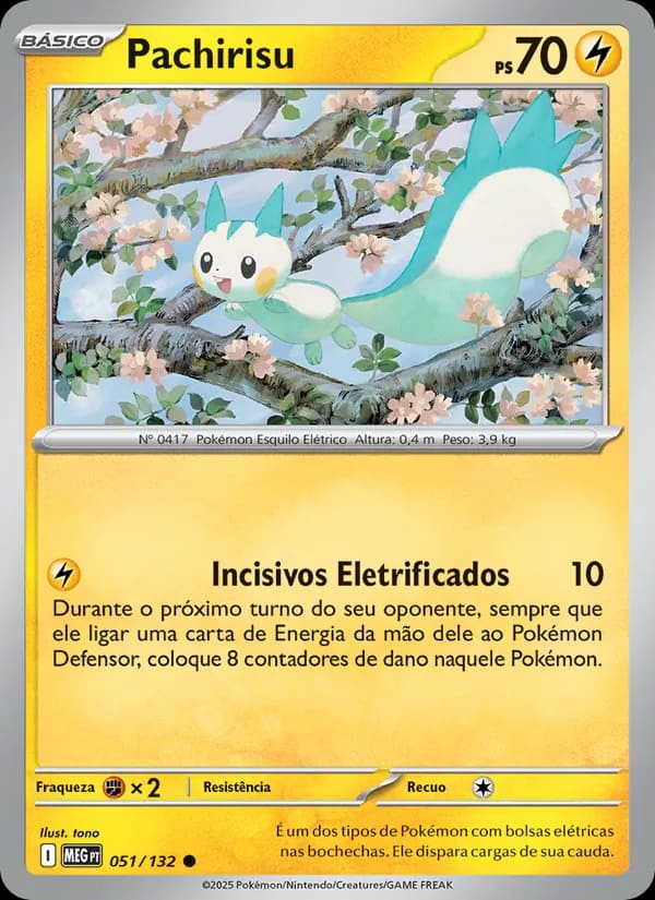 Pachirisu, carta 051 de Megaevolução