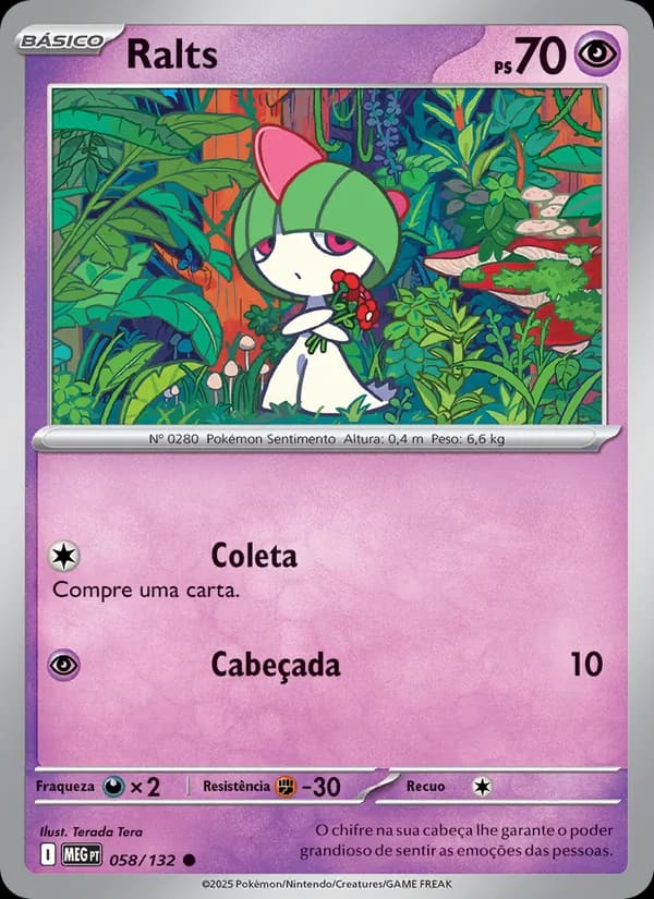 Ralts, carta 058 de Megaevolução
