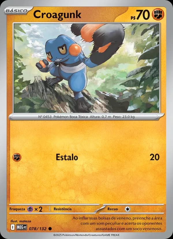 Croagunk, carta 078 de Megaevolução