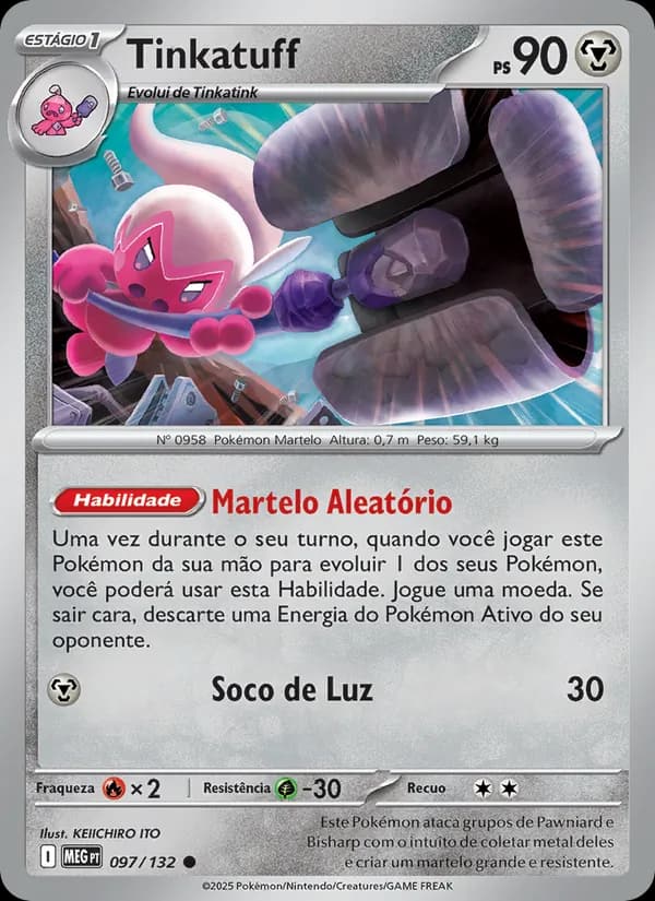 Tinkatuff, carta 097 de Megaevolução