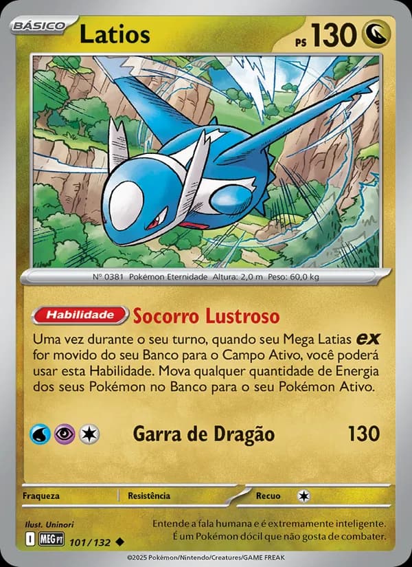 Latios, carta 101 de Megaevolução