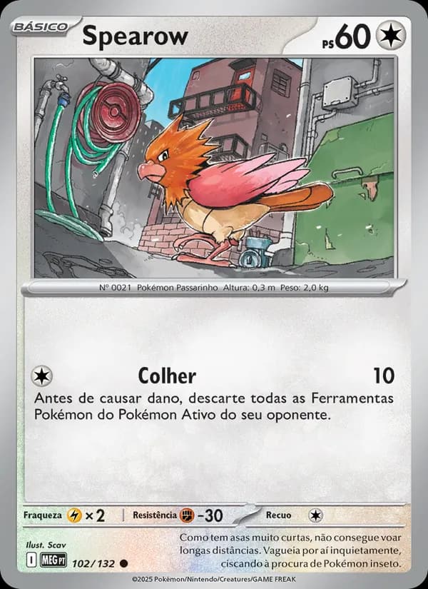 Spearow, carta 102 de Megaevolução