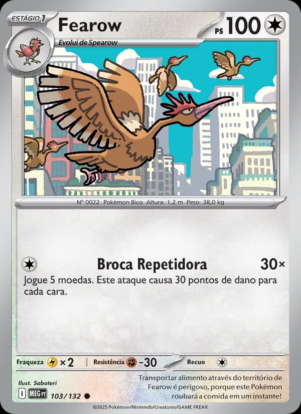 Fearow, carta 103 de Megaevolução