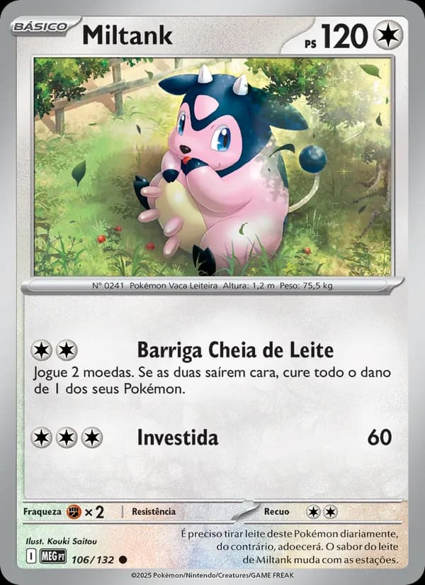 Miltank, carta 106 de Megaevolução