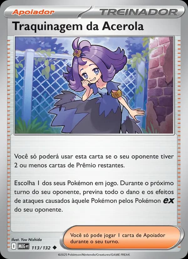 Traquinagem da Acerola, carta 113 de Megaevolução