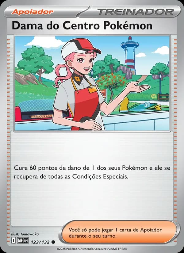 Dama do Centro Pokémon, carta 123 de Megaevolução
