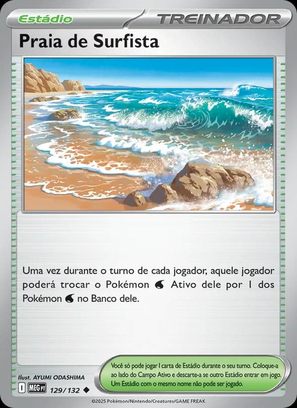 Praia de Surfista, carta 129 de Megaevolução