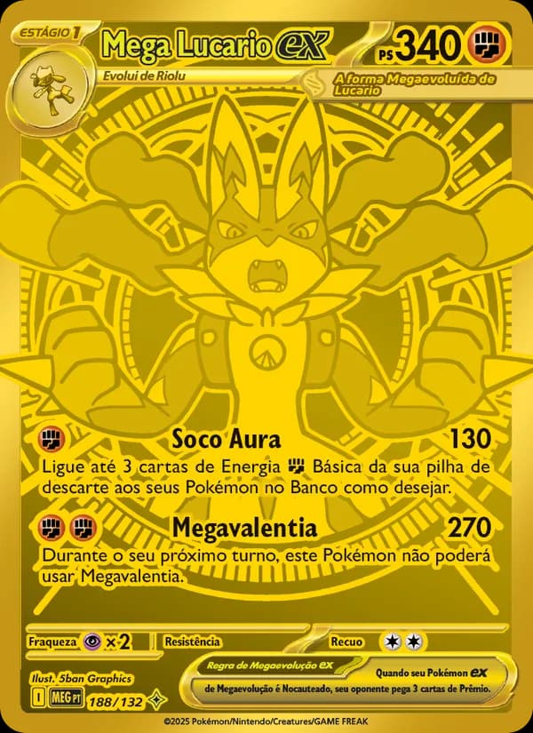 Mega Lucario ex, carta 188 de Megaevolução