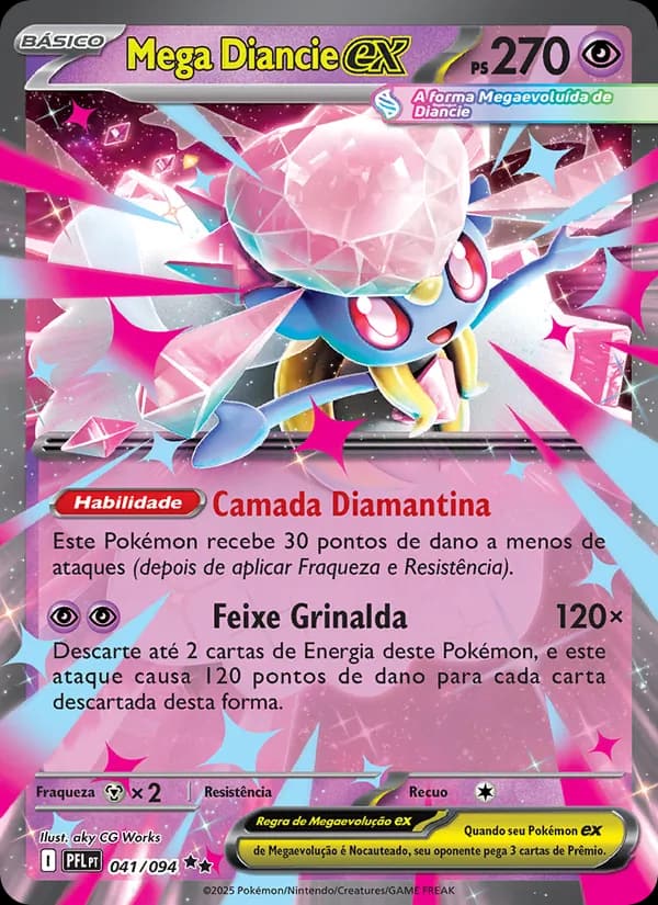 Mega Diancie ex, carta 041 de Fogo Fantasmagórico