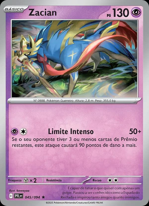 Zacian, carta 045 de Fogo Fantasmagórico