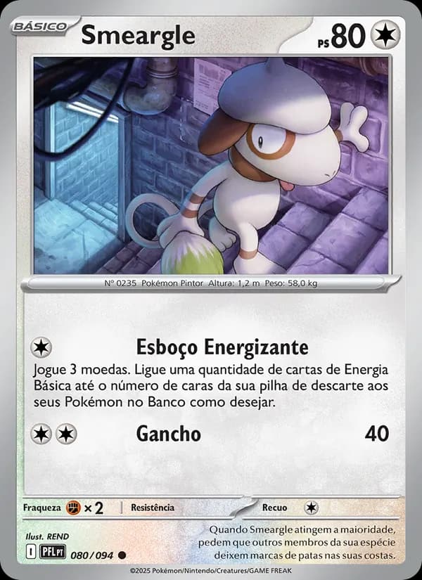 Smeargle, carta 080 de Fogo Fantasmagórico