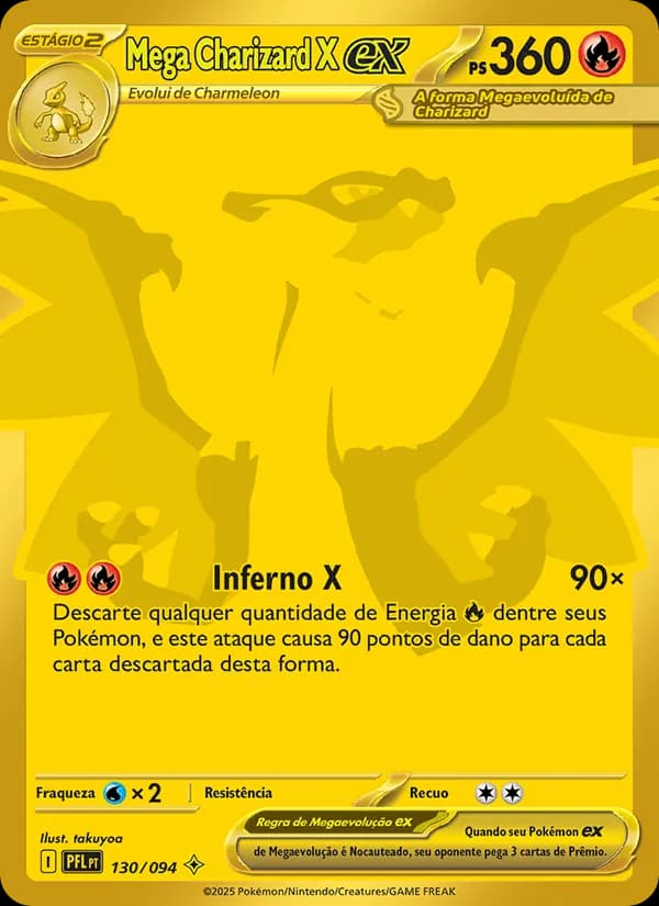 Mega Charizard X ex, carta 130 de Fogo Fantasmagórico