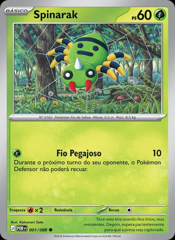 Spinarak, carta 001 de Equilíbrio Perfeito