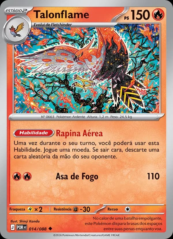 Talonflame, carta 014 de Equilíbrio Perfeito