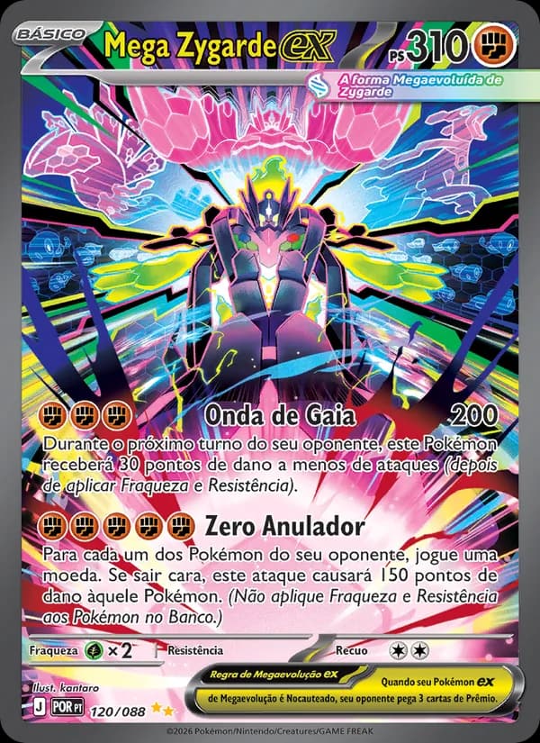 Mega Zygarde ex, carta 120 de Equilíbrio Perfeito