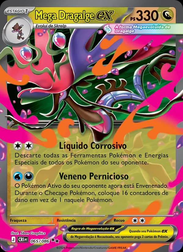 Mega Dragalge ex, carta 065 de Caos Ascendente