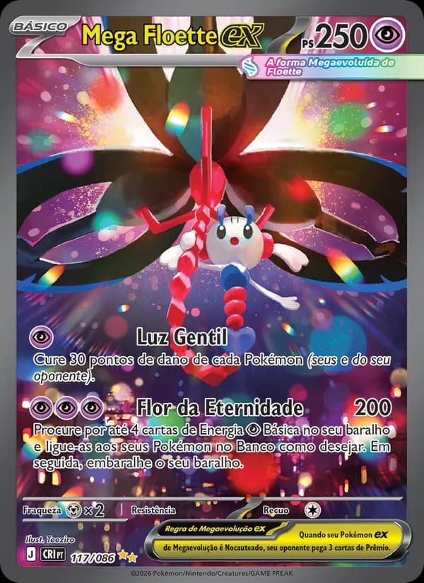 Mega Floette ex, carta 117 de Caos Ascendente