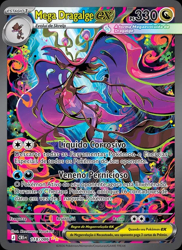 Mega Dragalge ex, carta 118 de Caos Ascendente