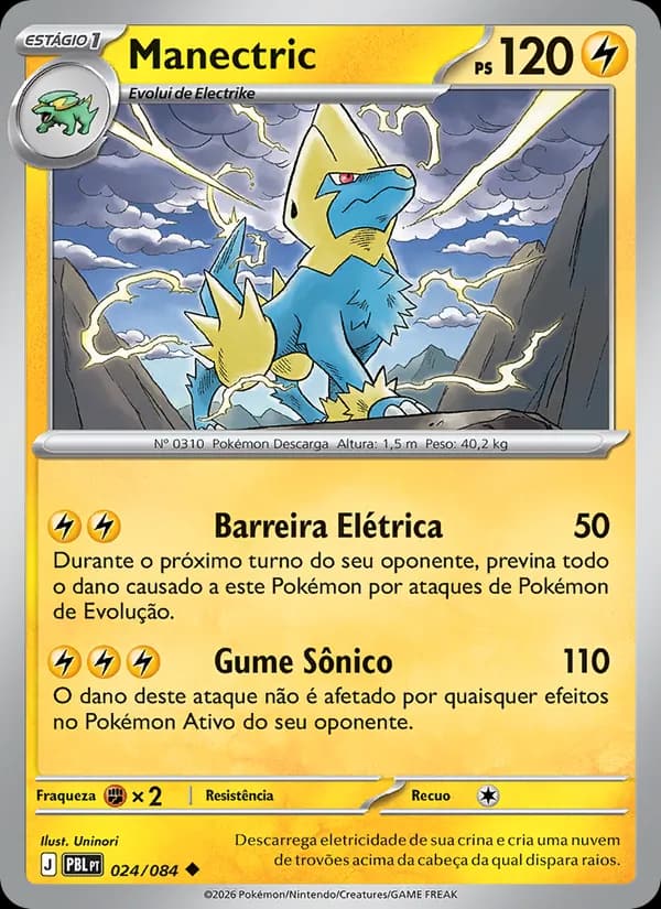 Manectric, carta 024 de Escuridão Absoluta