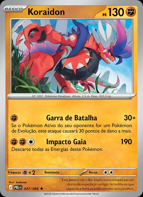 Koraidon, carta 047 de Escuridão Absoluta