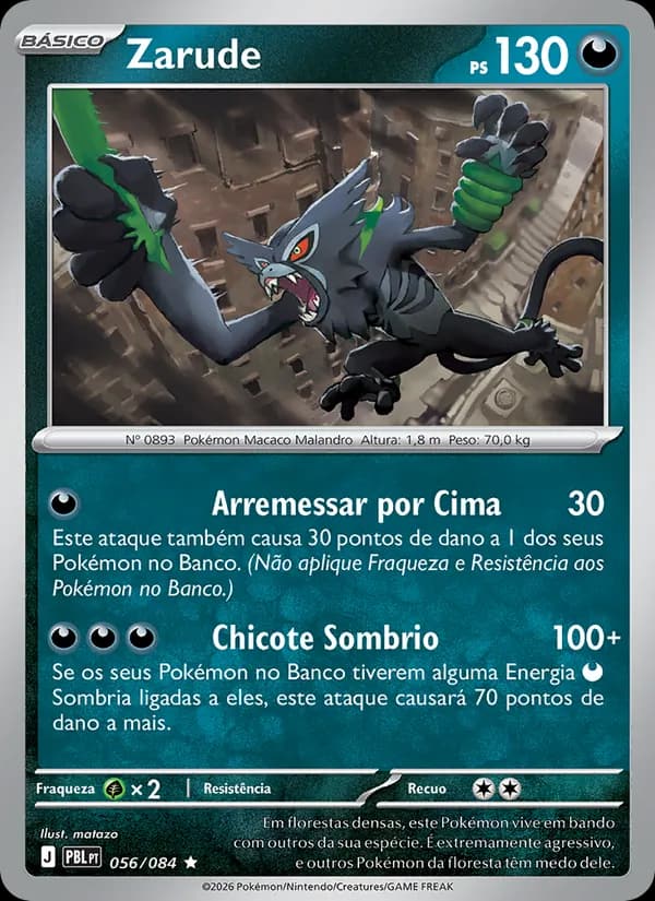 Zarude, carta 056 de Escuridão Absoluta