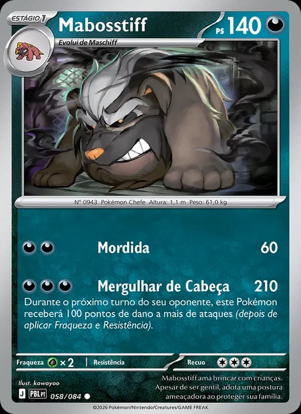 Mabosstiff, carta 058 de Escuridão Absoluta