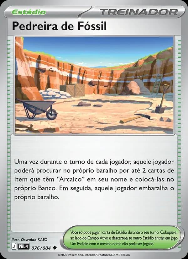 Pedreira de Fóssil, carta 076 de Escuridão Absoluta
