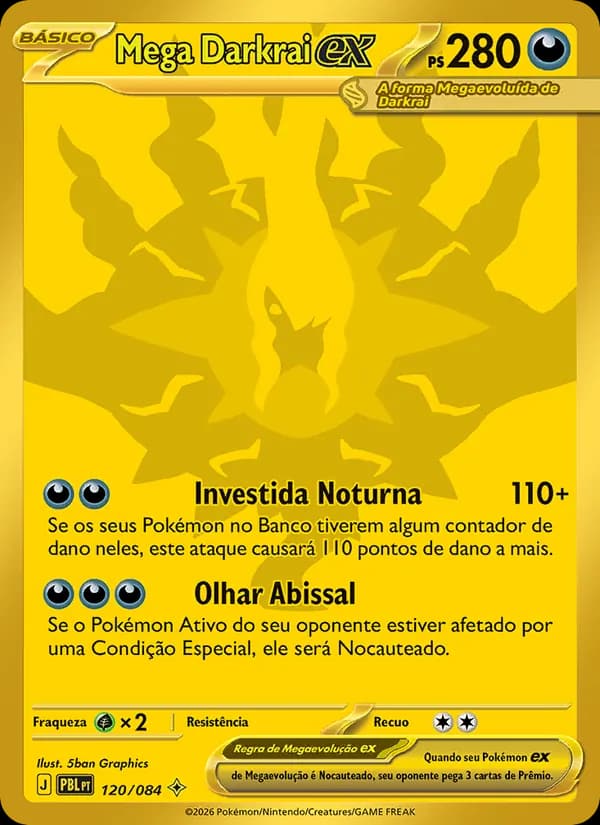 Mega Darkrai ex, carta 120 de Escuridão Absoluta
