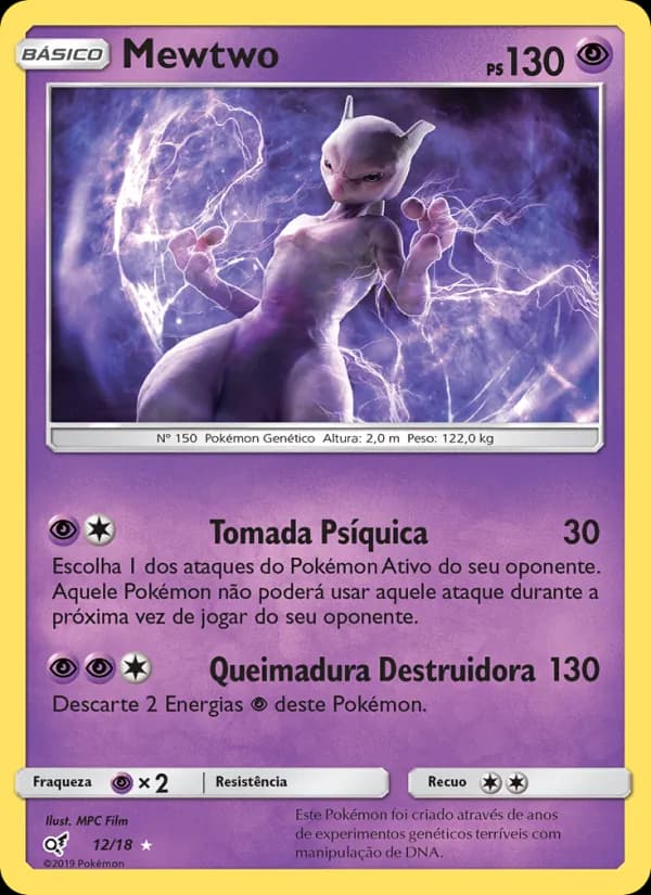 Mewtwo, carta 12 de Detetive Pikachu