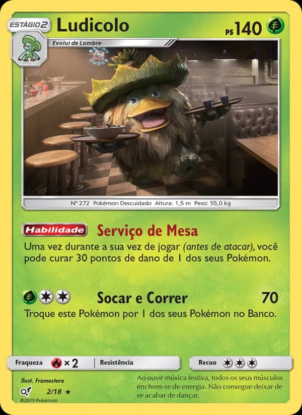 Ludicolo, carta 2 de Detetive Pikachu
