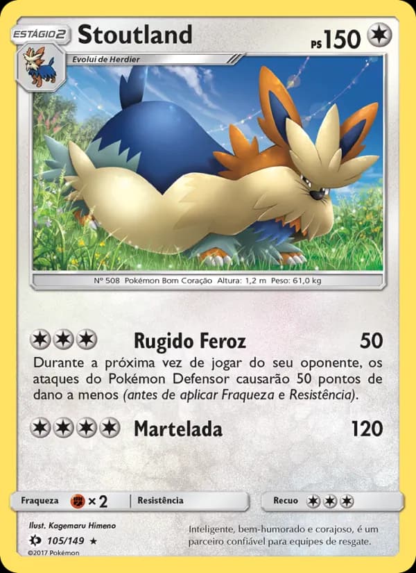 Stoutland, carta 105 de Sol e Lua