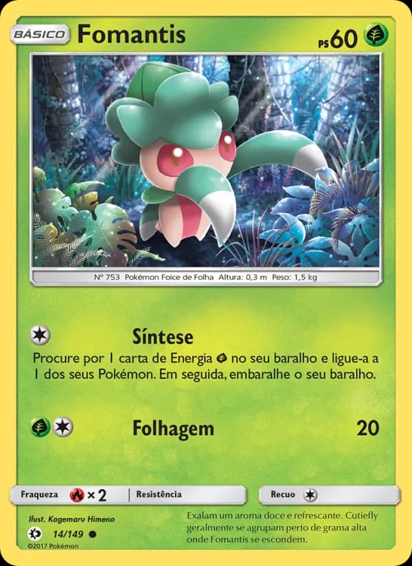 Fomantis, carta 14 de Sol e Lua