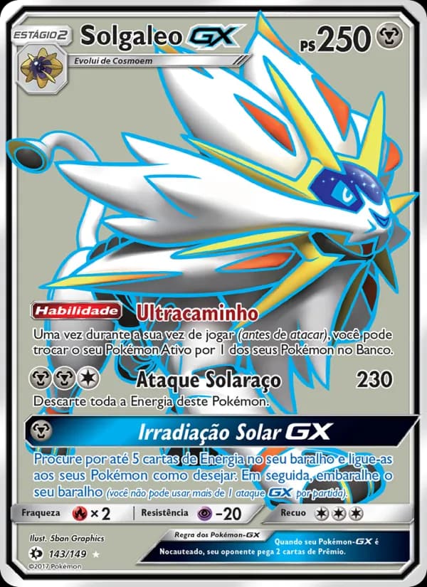 Solgaleo GX, carta 143 de Sol e Lua