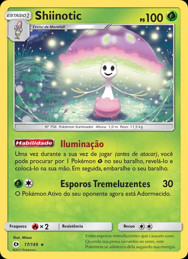 Shiinotic, carta 17 de Sol e Lua
