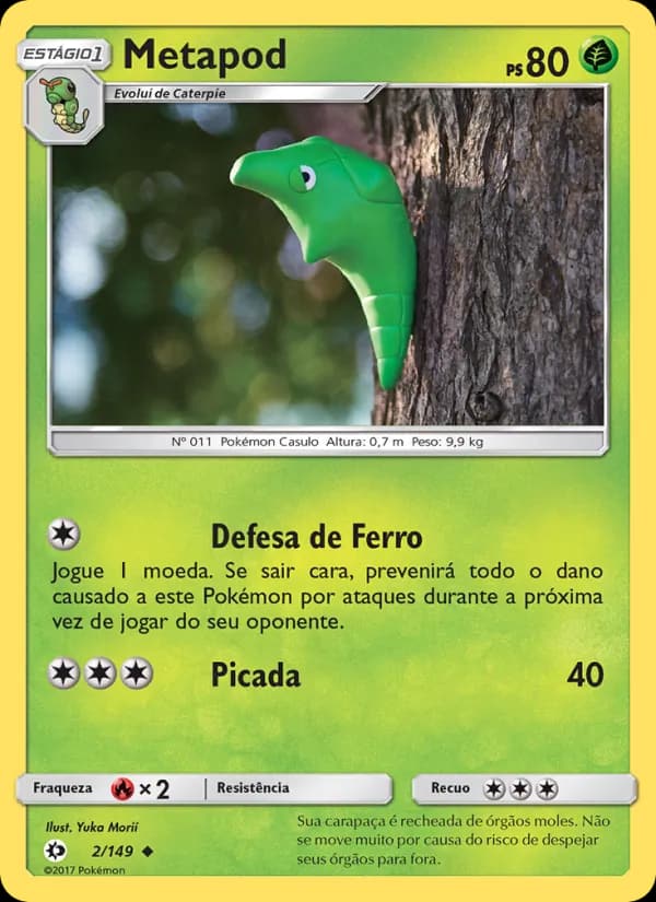 Metapod, carta 2 de Sol e Lua