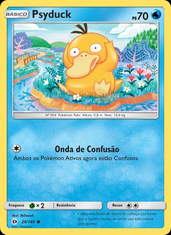 Psyduck, carta 28 de Sol e Lua